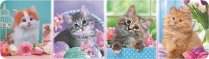 Картонная закладка "Кошки" с глиттером