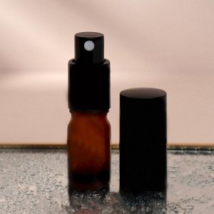Флакон для парфюма, с распылителем, 5 мл, цвет коричневый/чёрный