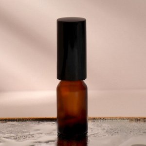 Флакон стеклянный для парфюма, с распылителем, 10 мл, цвет коричневый/чёрный