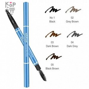 MIKatVONK Auto Eyebrow Pencil - Автоматический карандаш для бровей с щёточкой NO.1 BLACK