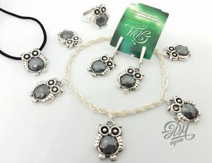 Браслет "Висячий: 5 элементов (пузатые совушки)"