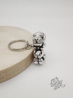 Брелок "Щенок с костью крупный"