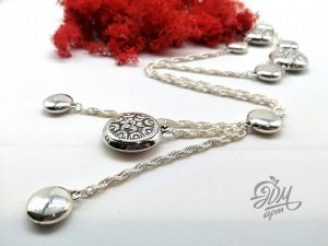 Бусы "Галстук 10 элементов: время винтаж + m&m"