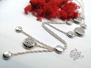 Бусы "Галстук 10 элементов: время винтаж + m&m"