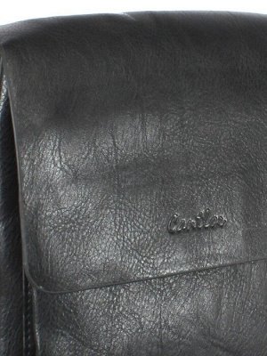 Cумка муж искусственная кожа Cantlor-B 15L-5,  3отд,  2внут+2внеш карм,  плечевой ремень,  черный 245615