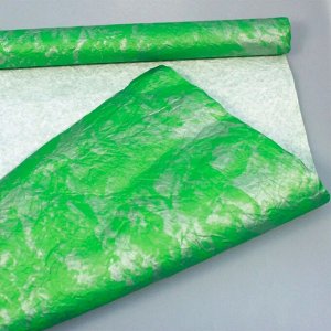 Жатая подарочная бумага в рулоне "Светло-зелёный"