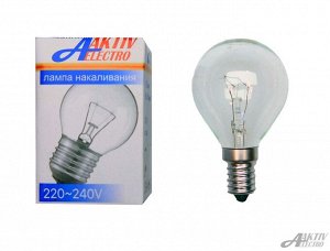 Лампа накаливания шар ДШ-230 40Вт Е14(цена за 10 шт.)