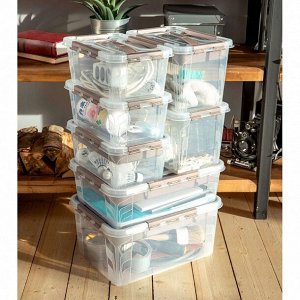 ЯЩИК ДЛЯ ХРАНЕНИЯ УНИВЕРСАЛЬНЫЙ С ЗАМКАМИ И РУЧКОЙ "GRAND BOX", 390х290х124ММ, 10Л