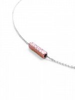 Серебряное колье-брусок &quot;Folio&quot; pink, арт. 11128
