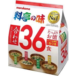 MARUCOME Instant Miso 36 - набор супчиков-мисо быстрого приготовления - 36 порций