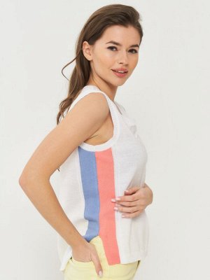 Джемпер женский 7221-40176   798/76/7376/392665/1473 белый/звёздный/розовый персик/королевский голубой/гуакамоле
