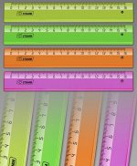Линейка 16см NEON Cristal 4цвета ЛН02