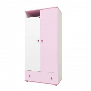 Шкаф двухсекционный Polini kids Sky 880, цвет розовый
