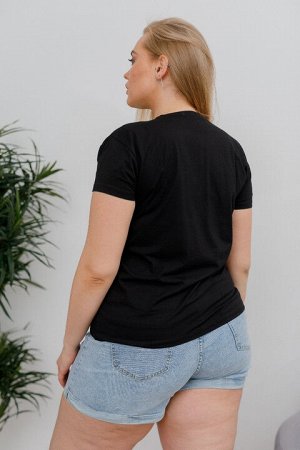 Женская футболка В168 черная