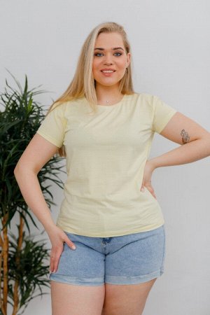 Женская футболка В168 желтая