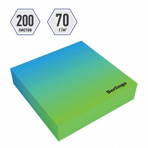 Блок для записи декоративный на склейке Berlingo ""Radiance"" 8,5*8,5*2см, голубой/зеленый, 200л.