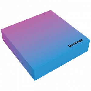Блок для записи декоративный на склейке Berlingo ""Radiance"" 8,5*8,5*2см, голубой/розовый, 200л.
