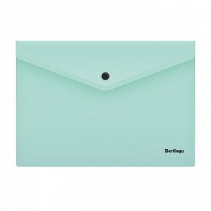 Папка-конверт на кнопке Berlingo ""Instinct"", А4, 180мкм, мятный