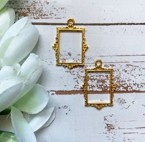 Металлическая форма-подвеска 2*2.5см для заливки эпоксидной смолой