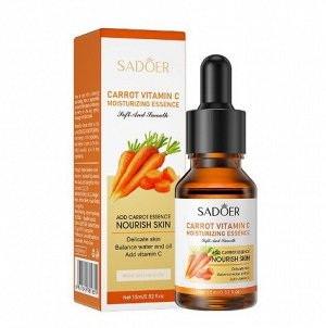 Витаминная сыворотка для лица витамин C и морковь  CARROT VITAMIN C MOISTURIZING ESSENCE Sadoer, 15 мл