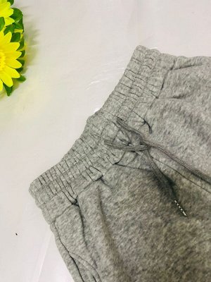 Утеплённые спортивные штаны, цвет серый