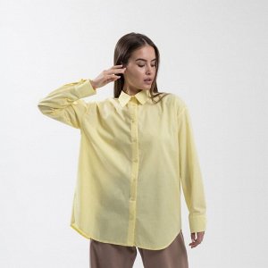 Рубашка базовая SL, оверсайз 46-48, лимонный