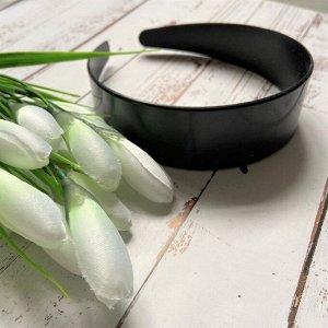 Ободок широкий 3.8 см чёрный основа для творчества