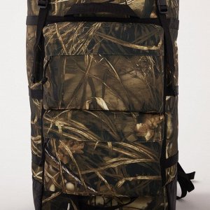 Рюкзак туристический на стяжке, 100 л, 3 наружных кармана, цвет камыш