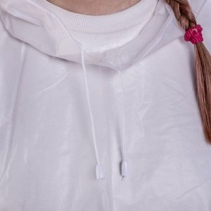 Дождевик взрослый пончо «Свобода», оверсайз, 44-52, 97x120 см, белый