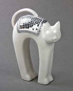 Статуэтка Кошка белая со стекл мозаикой NY4061501 22*15см 400798