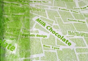 Пленка Газета Milk Chocolate Салатовая 70см/200гр