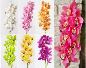 Орхидея Цимбидиум 12 цветков Светло-Розовая 100см Эко-Силикон (Артикул - 017)