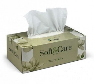Салфетки бумажные KAIDO  "SOFT&CARE" (картонная упаковка) 230шт, 2слоя