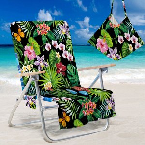 Накидка на пляжный стул, принт "Цветы"