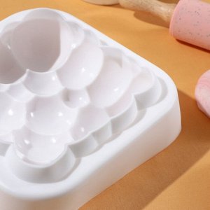 Форма для выпечки и муссовых десертов KONFINETTA «Воздушные пузыри», 20x5,5 см, цвет белый
