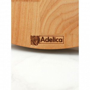 Двухъярусная подставка Adelica, d=32х20х1,8 см, высота 27 см, массив берёзы, пропитано маслом