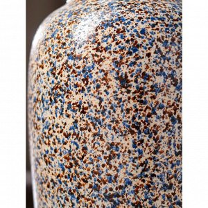 Ваза керамическая "Дана", напольная, под мрамор, коричнево-синяя, 60 см, авторская работа