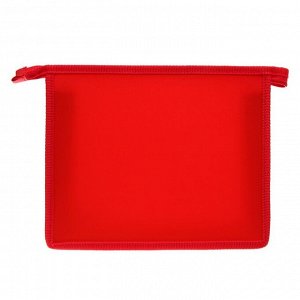 Папка пластиковая А5, молния сверху, «Офис», цветная, текстура поверхности «песок», ПМ-А5-00, красная