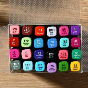 Маркеры для скетчинга 2-х сторонние, 24 цвета Main colors