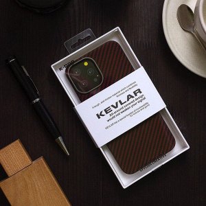 Премиальный чехол K-DOO Kevlar ультратонкий 0,65 mm для iPhone 11 Черно-красный
