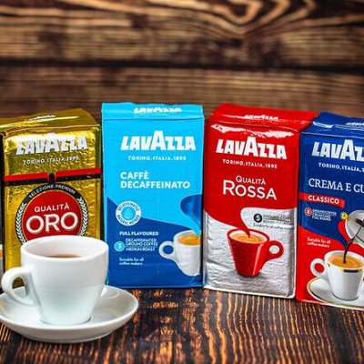 Кофе и чай по низким ценам! Большой ассортимент — Кофе зерно и молотый Италия, Lavazza