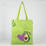 Сумка-шопер «Авокадо» без молнии, без подкладки, цвет зелёный