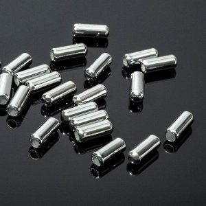 Заглушки для швенз и пусет (набор 30шт), 10*2,7мм, цвет серебро