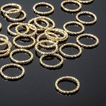 Кольцо соединительное из нержавеющей стали, 1,5*1,5см (набор 100шт), цвет золото