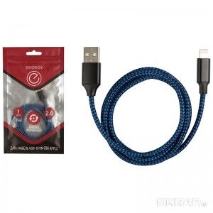 006283 кабель energy et-03 usb/lightning, (для продукции apple) синий