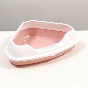 Пижон Туалет угловой с рамкой Лекси&quot;, 55,5 х 41,5 х 15 см,  розовый