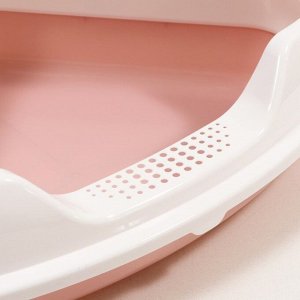 Туалет угловой с рамкой Лекси", 55,5 х 41,5 х 15 см,  розовый