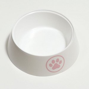 Миска для кошек "Лекси", белая, 14,5 x 14,5 x 4 см, 0,3 л