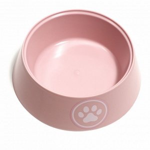 Миска для кошек "Лекси", розовая, 14,5 x 14,5 x 4 см, 0,3 л