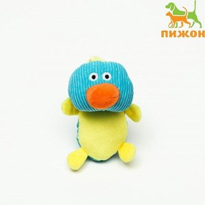 Игрушка мягкая для собак "Мульт-утёнок", с пищалкой, 17 х 11 х 8 см, синий